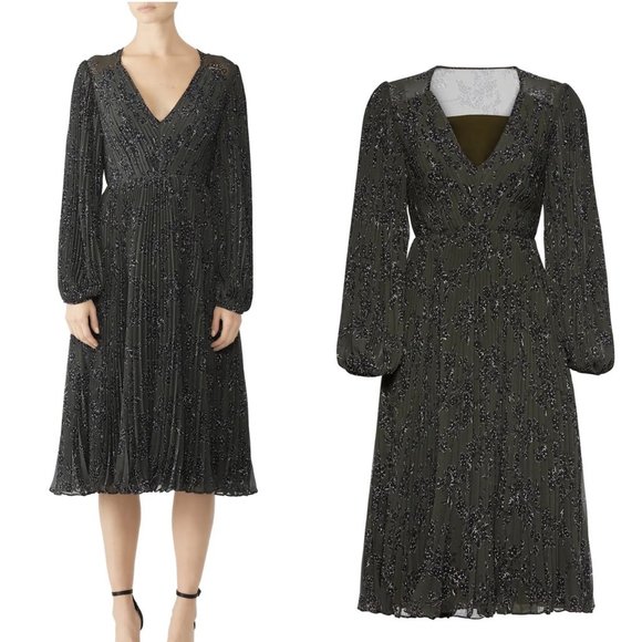 Fame and Partners Dresses & Skirts - Fame and Partners The Landry Midi Dress in Khaki 8